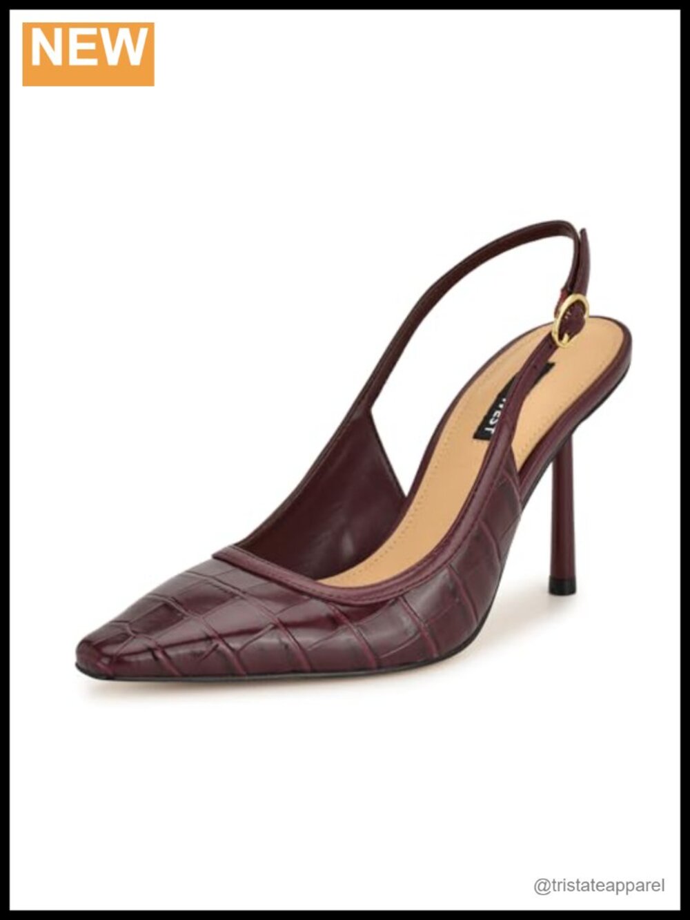 Nine West Orlanda Pointy Toe Stiletto Heel Dress Pumps Faux Leather